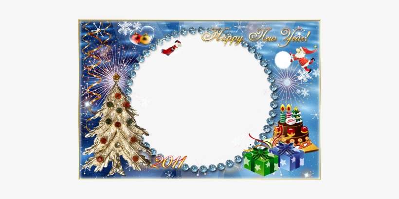 Happy New Year And Merry Christmas - Marco Feliz Año Nuevo, transparent png download