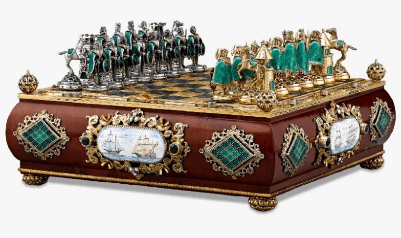 Austro-hungarian Silver Gilt And Enamel Chess Set - Electronics, transparent png download