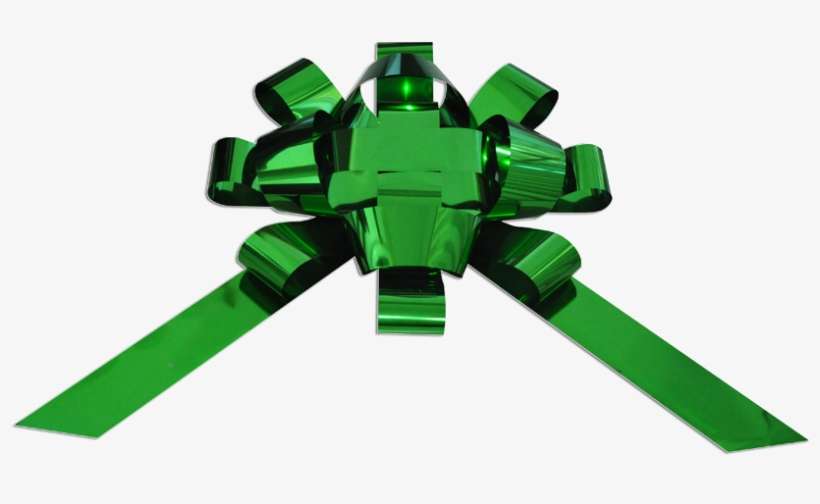 Metallic Green Bow - Metal, transparent png download