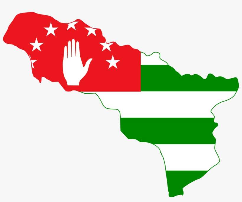 Flag Map Flagartist - Abkhazia Flag Map, transparent png download