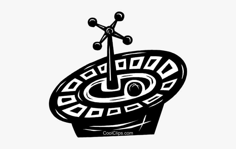 Roulette Wheel Royalty Free Vector Clip Art Illustration - Roulette Png Vector, transparent png download