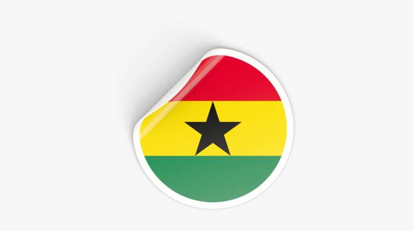 Round Sticker Illustration Of - Flag Of Ghana Png, transparent png download