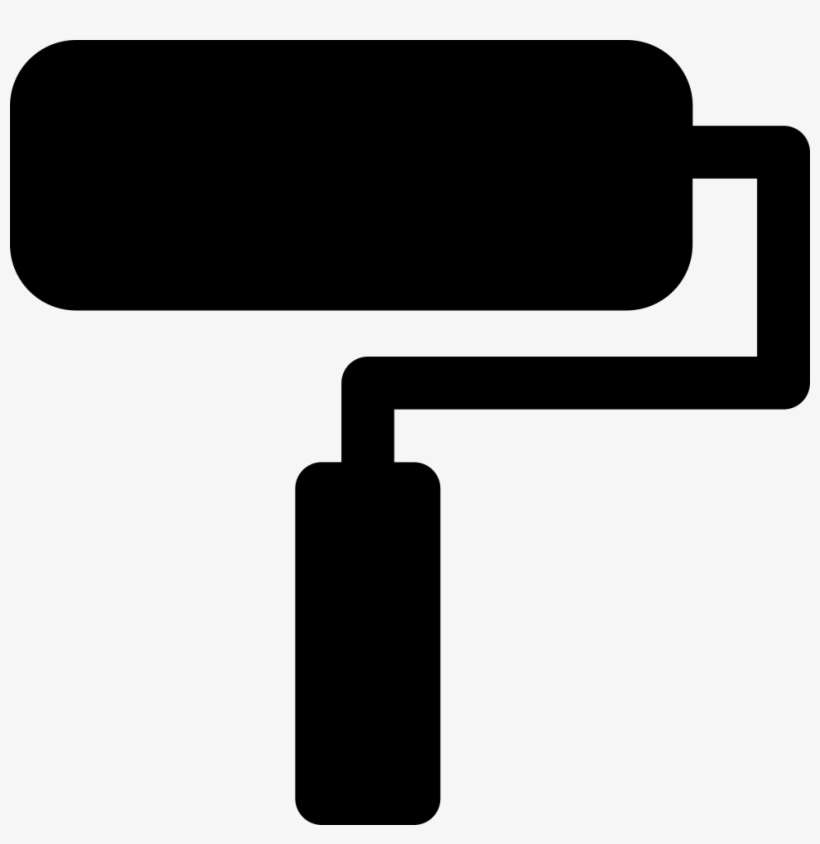 Paint Roller Silhouette - Paint Roller Icon Svg, transparent png download