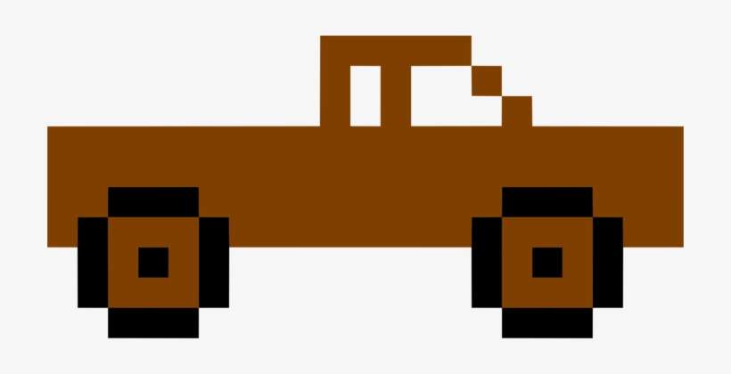 Merchandise Computer Icons Car Drawing - Pixel Art Truck, transparent png download