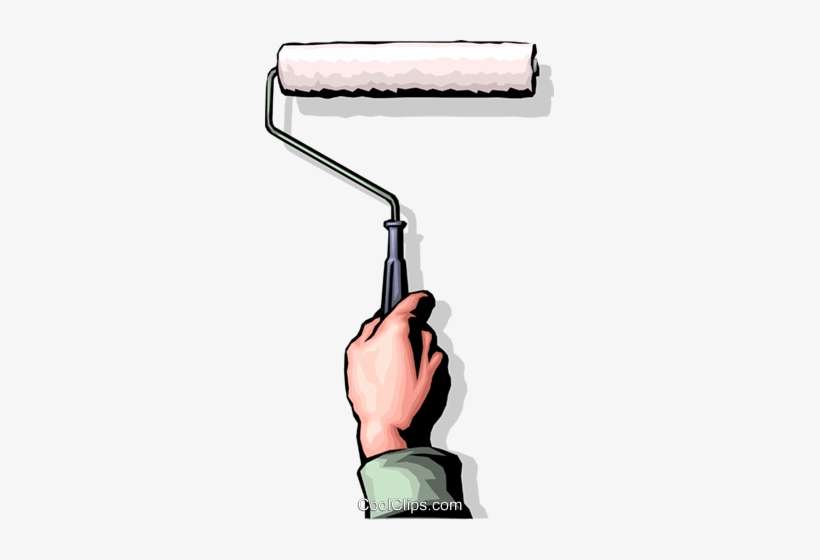 Hands With Paint Roller Royalty Free Vector Clip Art - Illustration, transparent png download