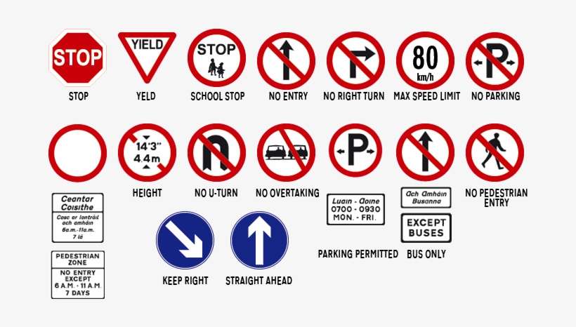 Take Some Time To Familiarise Yourself With Ireland's - Road Signs And Traffic Rules, transparent png download