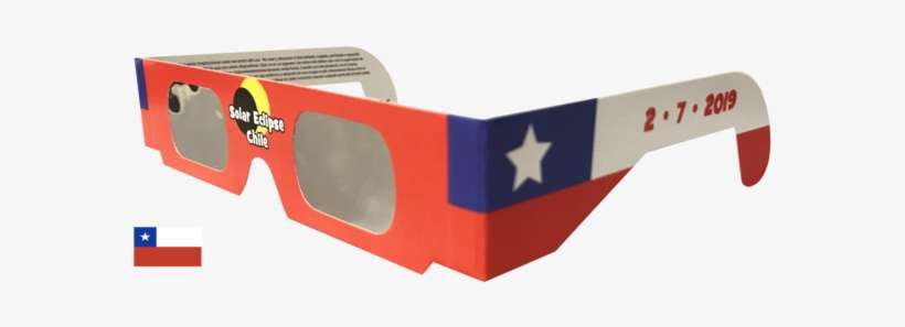 Vidros Do Eclipse Da Bandeira Vermelha Do Chile - Plastic, transparent png download