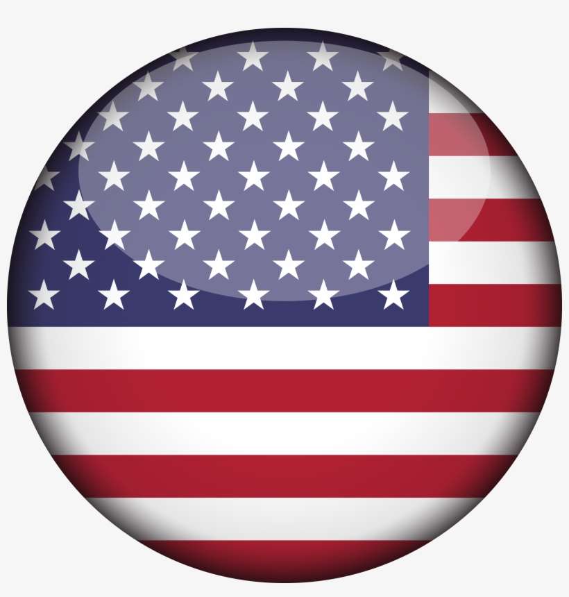 United States Of America Flag 3d Round Xl - American Flag Icon Png, transparent png download