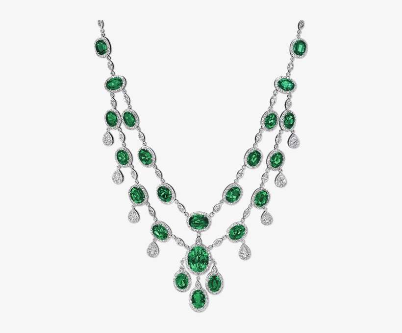 Cellini Jewelers And Diamond Necklace With A - Emerald Pear Shapes Diamond Necklaces, transparent png download