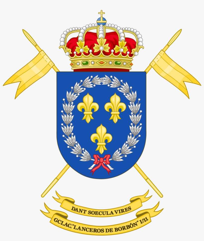 Coat Of Arms Of The Cavalry Group "lancers Of Bourbon" - Army Coat Of Arms, transparent png download