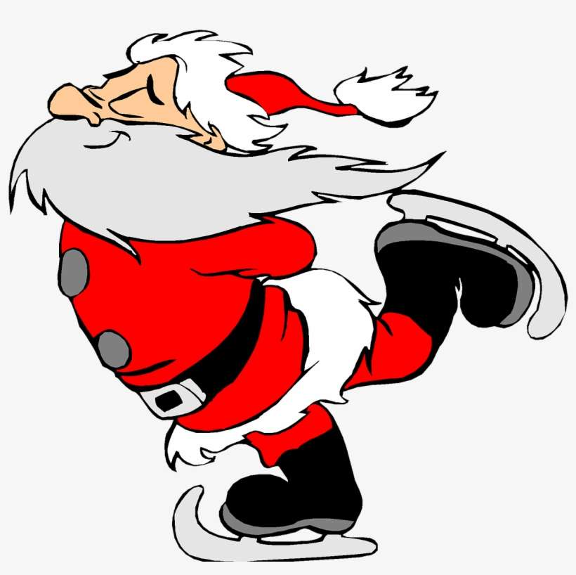 Vacation, Christmas, Santa Claus, Cute, Hat, Santa - Santa Claus Ice Skating Png, transparent png download