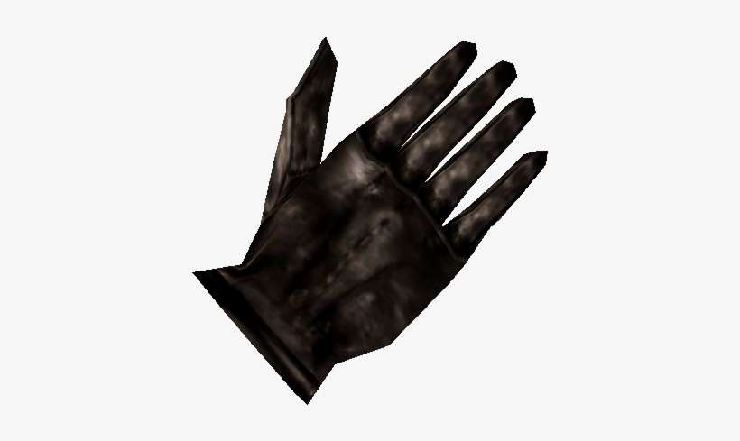 Black Right Glove - Leather, transparent png download