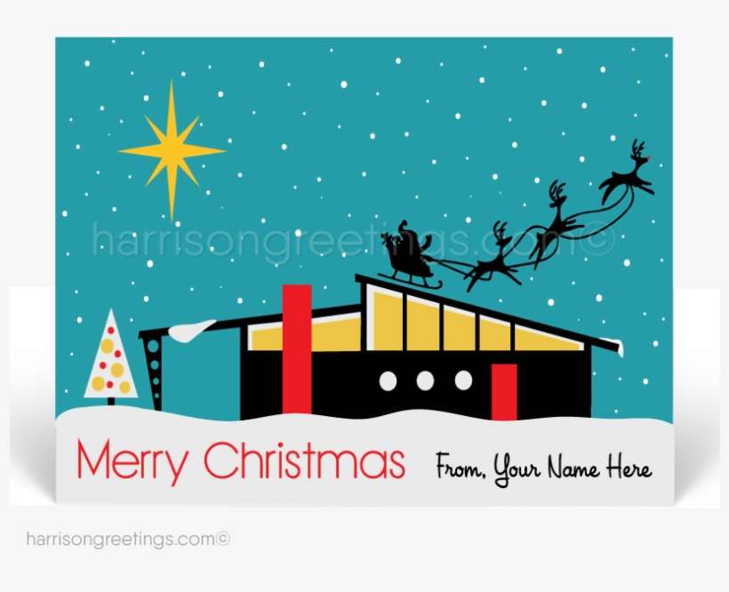 M#century Modern Christmas Holiday Postcards - Modern Christmas Cards 2017, transparent png download