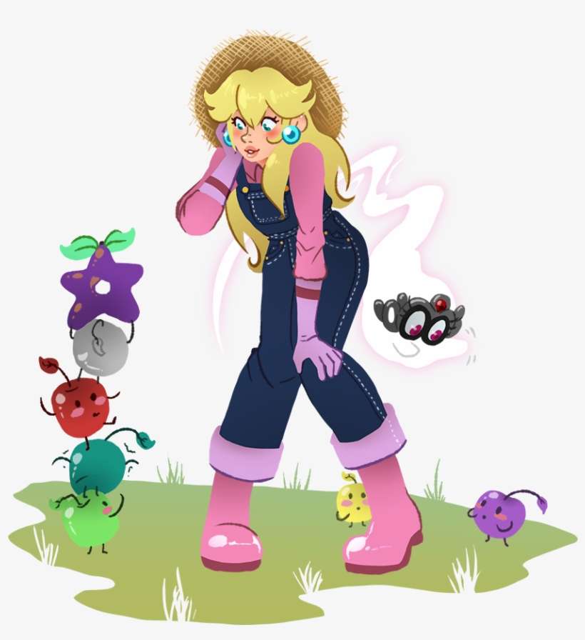 Peach And Tiara Visit Stardew Valley Watch The Speedpaint - Cappy Mario Peach And Tiara Fan Art, transparent png download