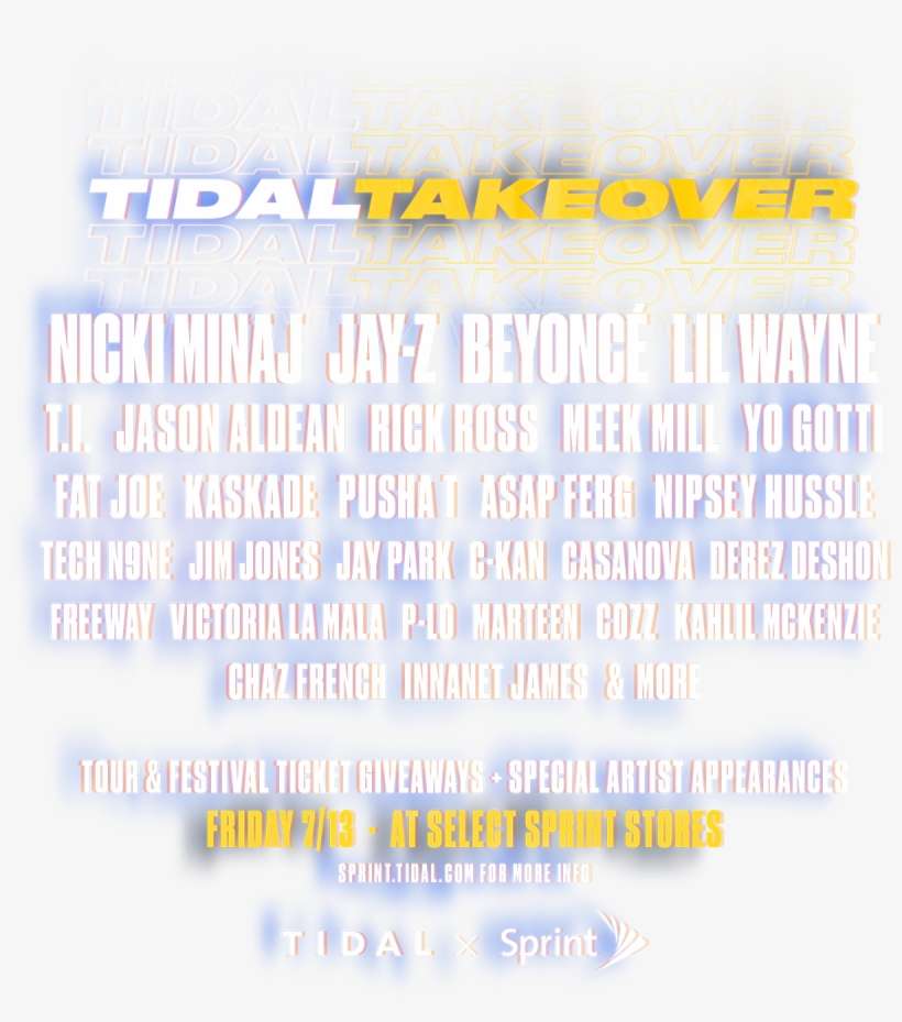 Sprint X Tidal Takeovers - Sprint Corporation, transparent png download