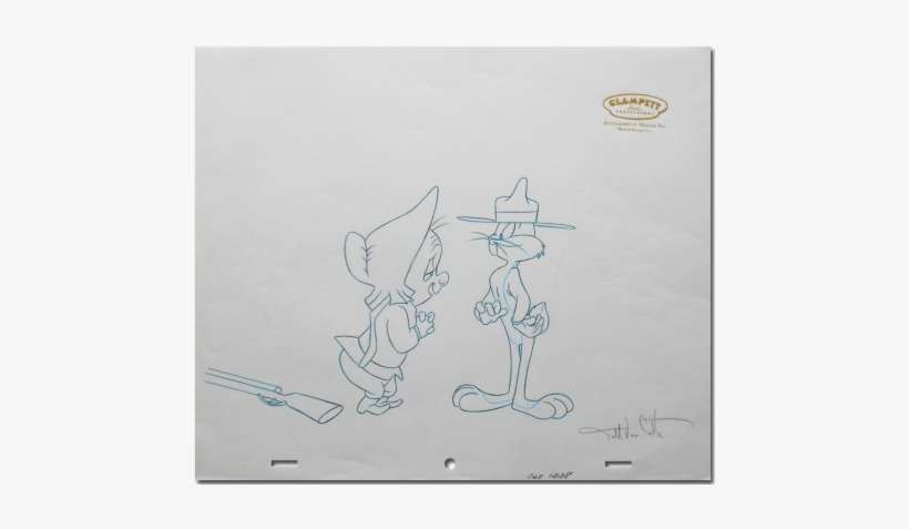 Bugs Bunny & Elmer Fudd - Sketch, transparent png download