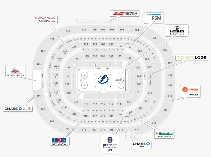 Seating Chart For Tampa Bay Lightning - Tampa, transparent png download