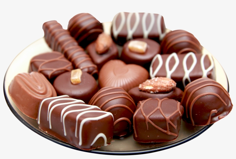 Chocolates In Plate Png Image - Chocolates On A Plate, transparent png download