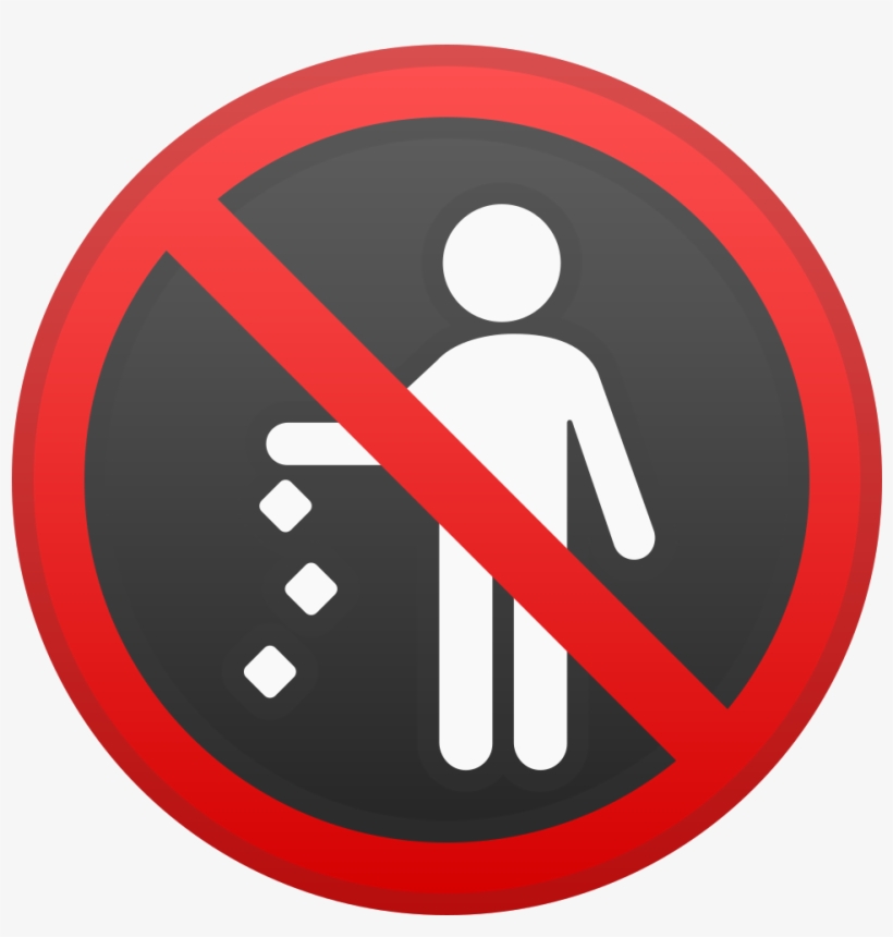 No Littering Icon - Proibido Jogar Lixo, transparent png download