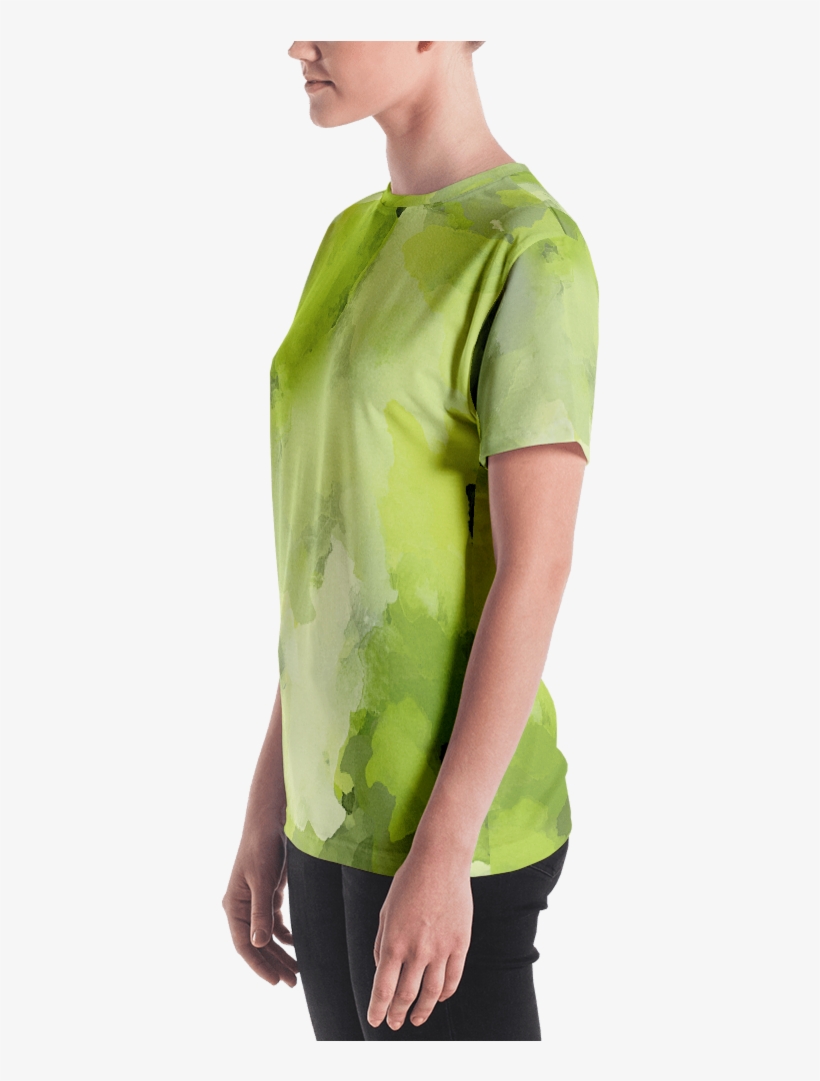 Apple Green Watercolor Women's T Shirt T Shirt Zazuze - T-shirt, transparent png download