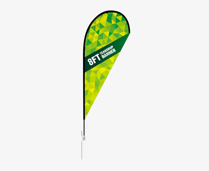 8ft Teardrop Flag With Ground Stake - Banner, transparent png download