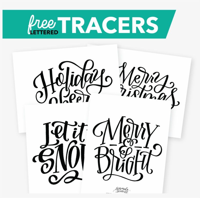 Diy Hand Lettered Christmas Throw Pillows With Four - Lettering, transparent png download