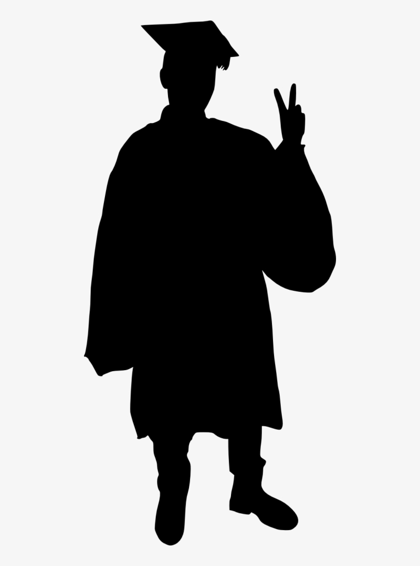Png File Size - Graduation Silhouette Transparent Background Free, transparent png download