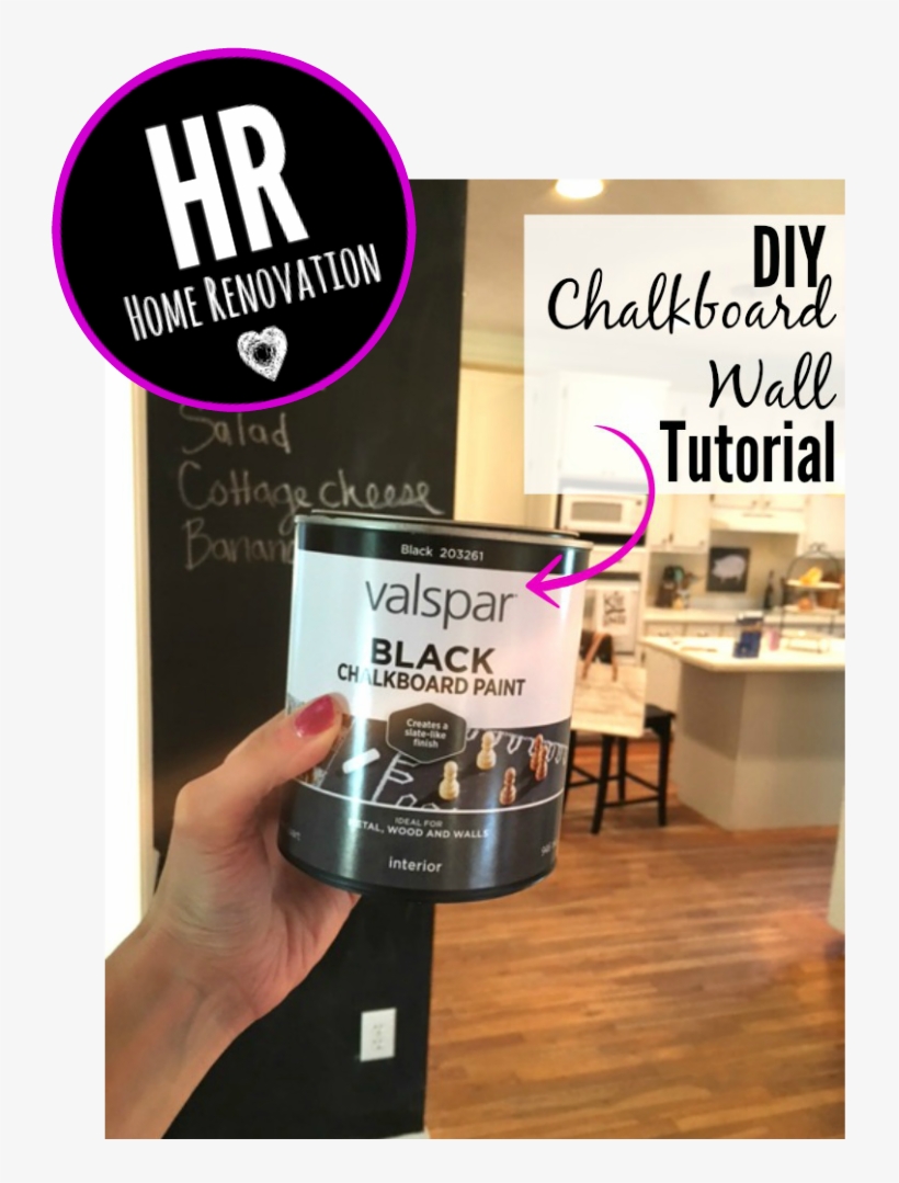 This Diy Chalkboard Wall Was A Breeze To Put Together - Tutorial, transparent png download