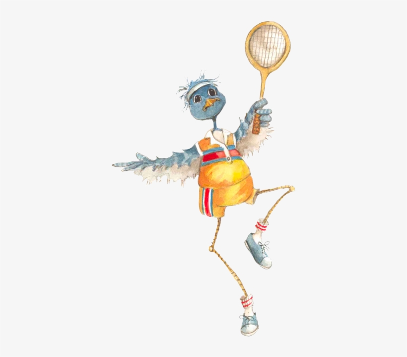 Tennis Guy - Watercolor Painting, transparent png download
