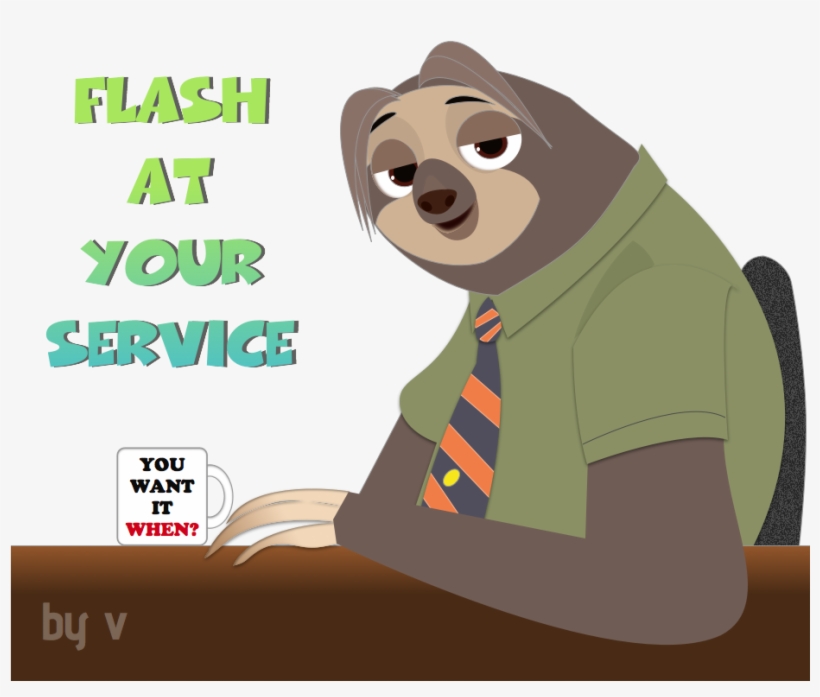 Download Flash The Glorious Sloth From Zootopia By Spnick On - Zootopia