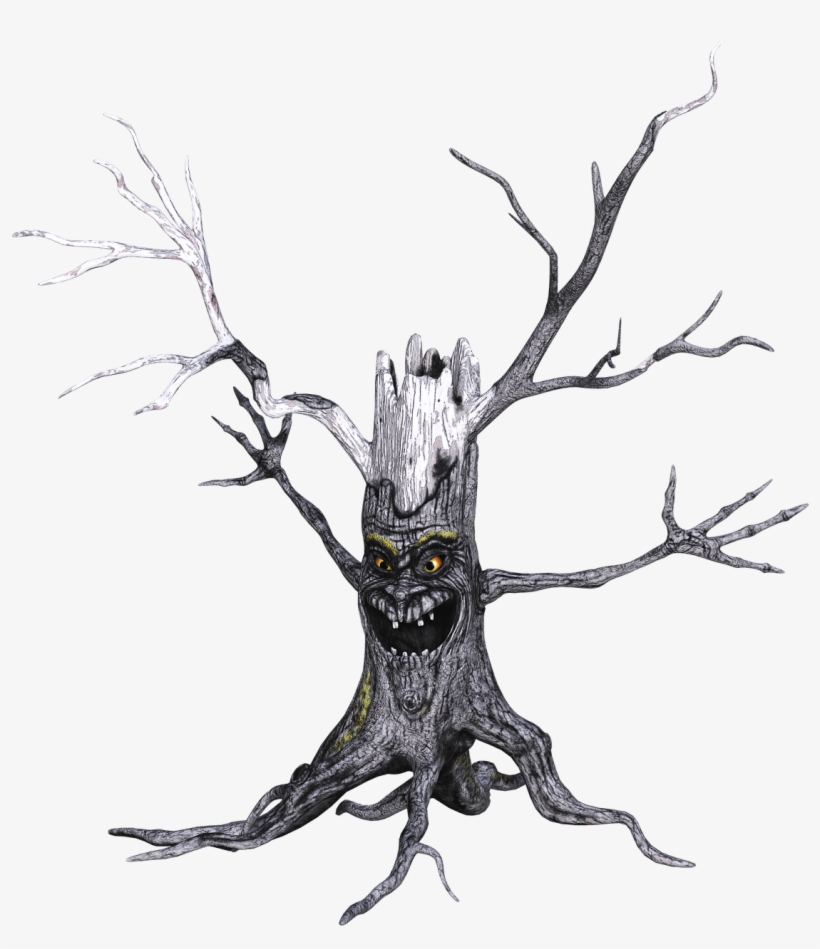 Tree With Scary Face - Portable Network Graphics, transparent png download