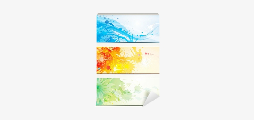 Set Of Watercolor Style Header Banners - Watercolor Painting, transparent png download