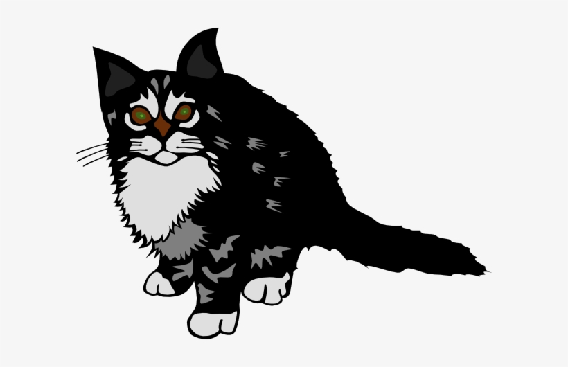 Kitten Black Svg Clip Arts 600 X 450 Px, transparent png download