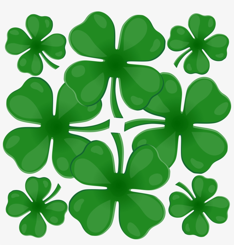 Free Clipart Of Four Leaf Clover Leaves - Cafepress 4 Leaf Clover Full/queen Duvet Cover, transparent png download