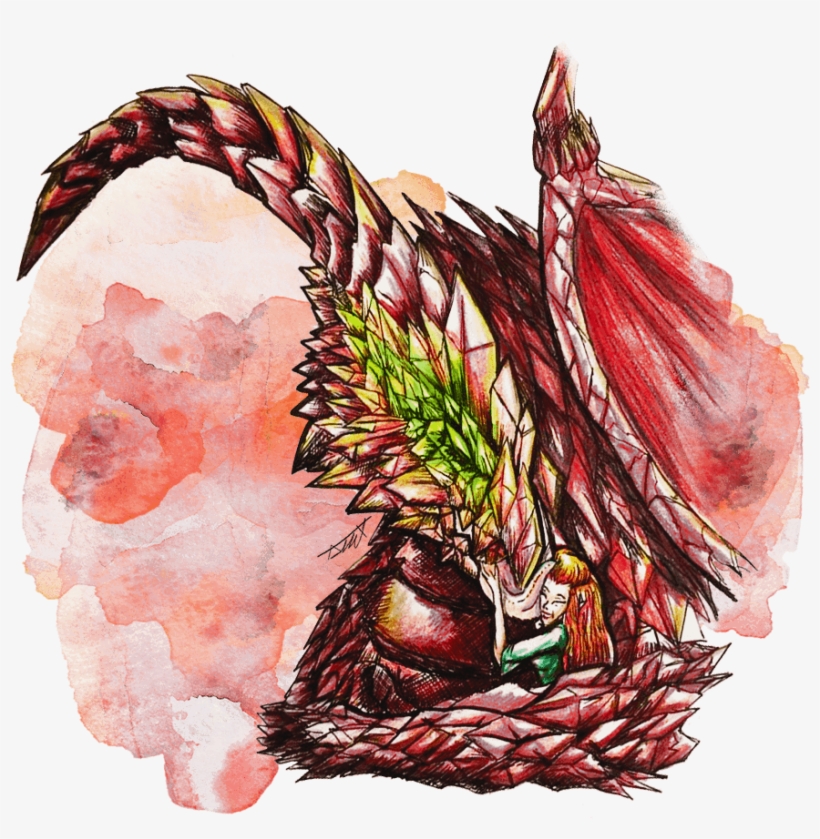 Esta Es Mi Sirail Junto A Un Dragón De Rubí - Illustration, transparent png download