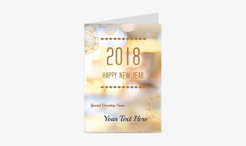 Blured Lighting Background New Year Greeting Card - Calligraphy, transparent png download