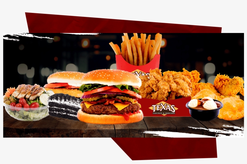 On The Table - Lots Of Fast Food On A Table, transparent png download