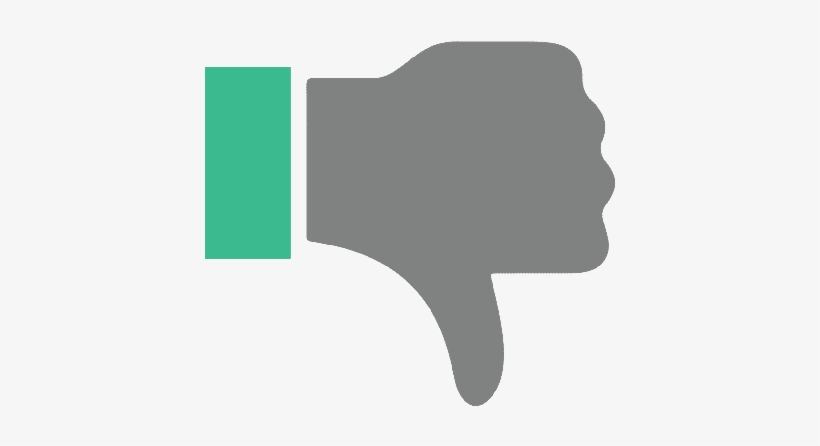 Thumbs Down Vector Icon - Icon, transparent png download