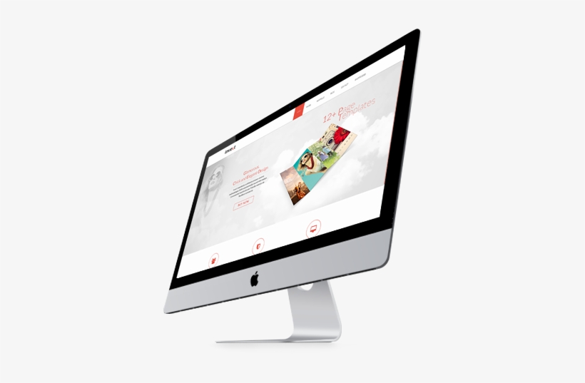 Slider 9 Imac - Template Parallax Scrolling Responsive Web Design Parallax, transparent png download