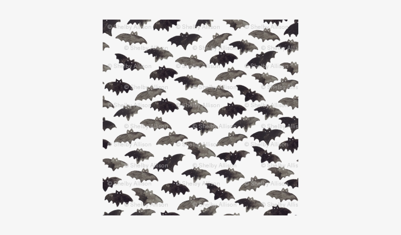 Watercolor Bats - Watercolor Bats Transparent, transparent png download