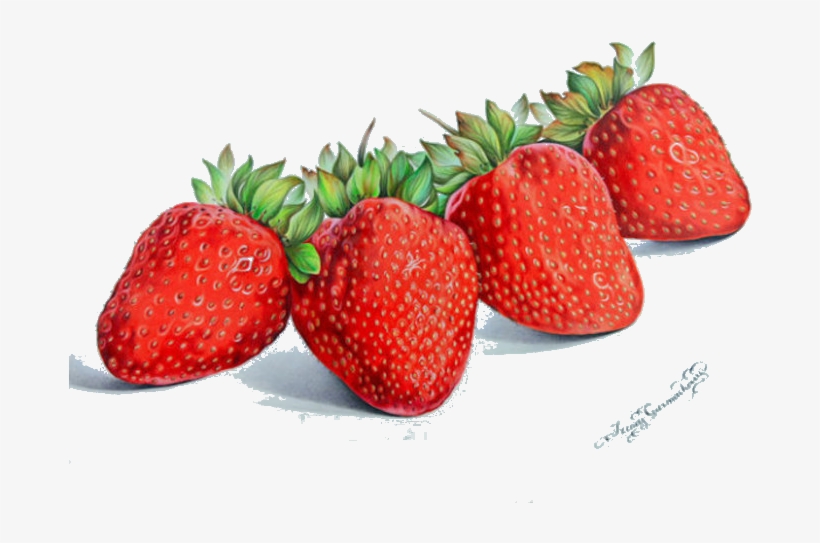 Still Life Watercolor Painting Aedmaasikas Handpainted - Strawberry Paint, transparent png download