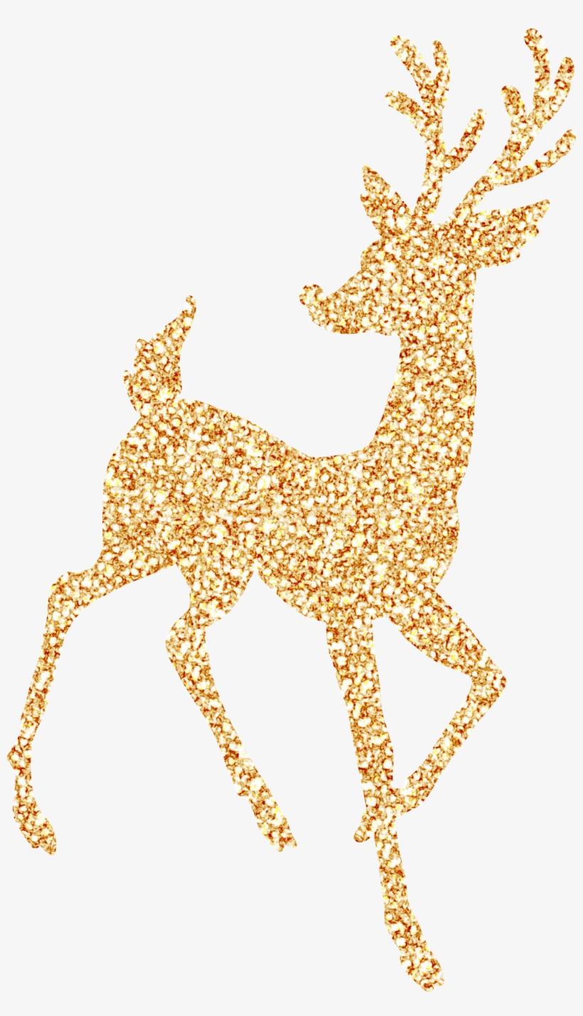 Be - Glitter Reindeer Silhouette Png, transparent png download