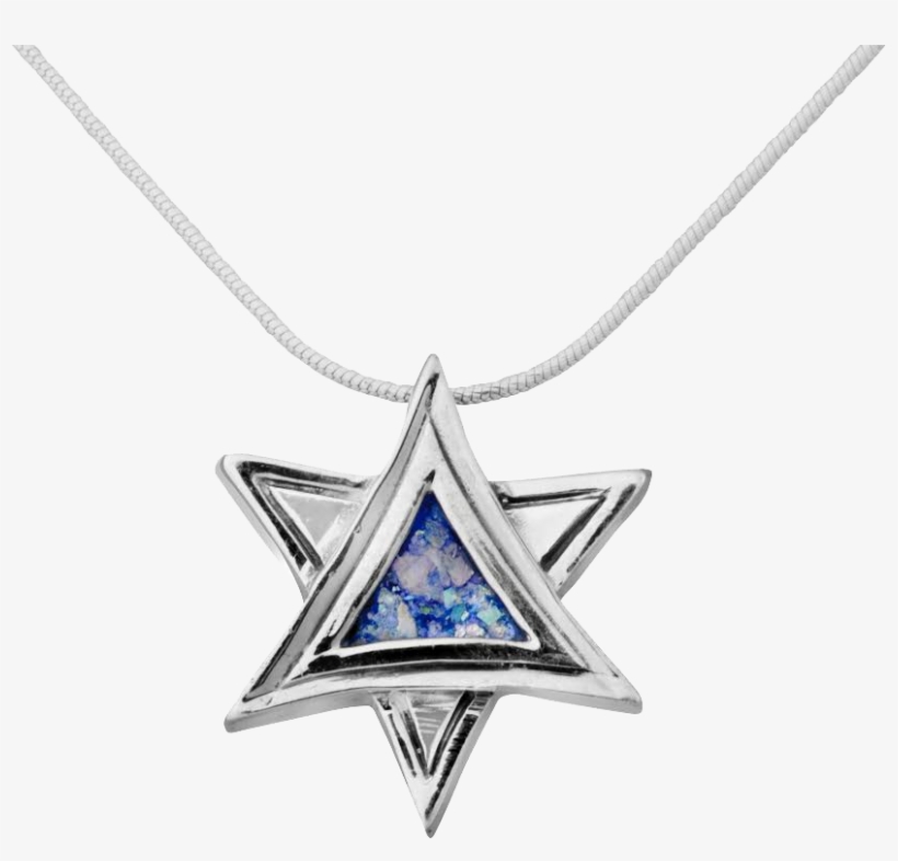 Sterling Silver Three Dimensional Star Of David With - Star Of David Pendant In Sterling Silver, transparent png download
