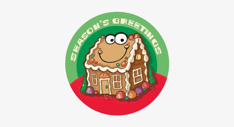 Stinky's Holiday Sticker Gingerbread House - Sticker, transparent png download