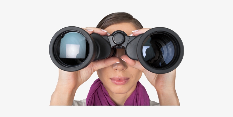 Lady-binoculars - Lady With Binoculars Png, transparent png download