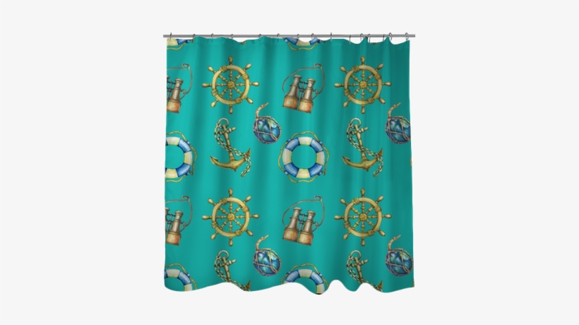 Old Binocular, Lifebuoy, Antique Sailboat Steering - Painting, transparent png download