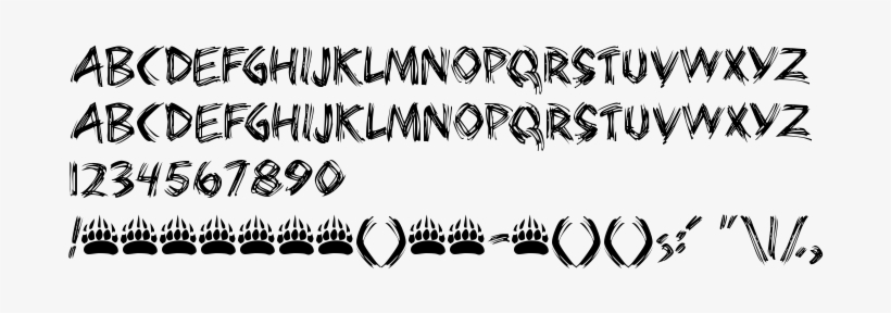 Font Preview Bearpaw - Crunk And Disorderly Black Tile Coaster, transparent png download