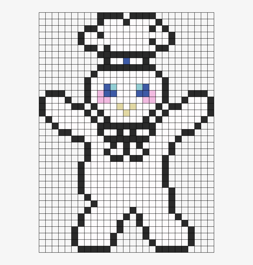 Pillsbury Doughboy Perler Bead Pattern / Bead Sprite - Dough Boy Perler Beads, transparent png download