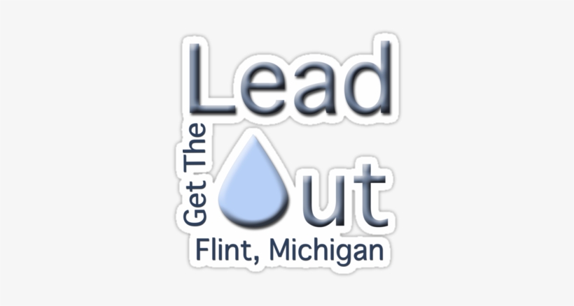 ""get The Lead Out Flint Michigan" Typography" Stickers - Very-low-drag Bullet, transparent png download
