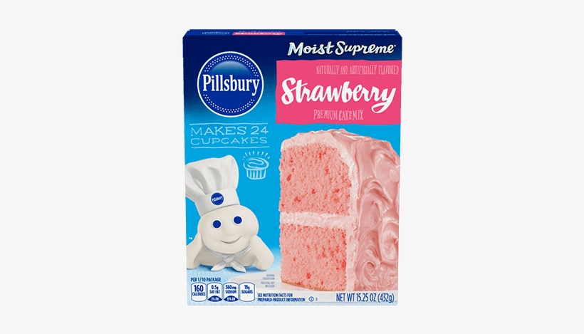 Moist Supreme® Strawberry Flavored Premium Cake Mix - Pillsbury Strawberry Cake Mix, transparent png download